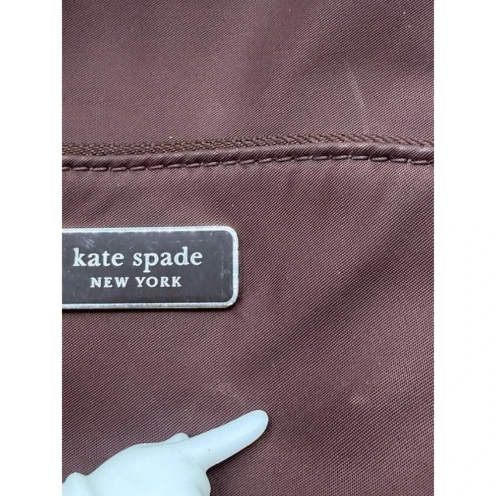 Kate Spade New York Nylon Messenger Bag Brown Floral‎ Strap Adjustable